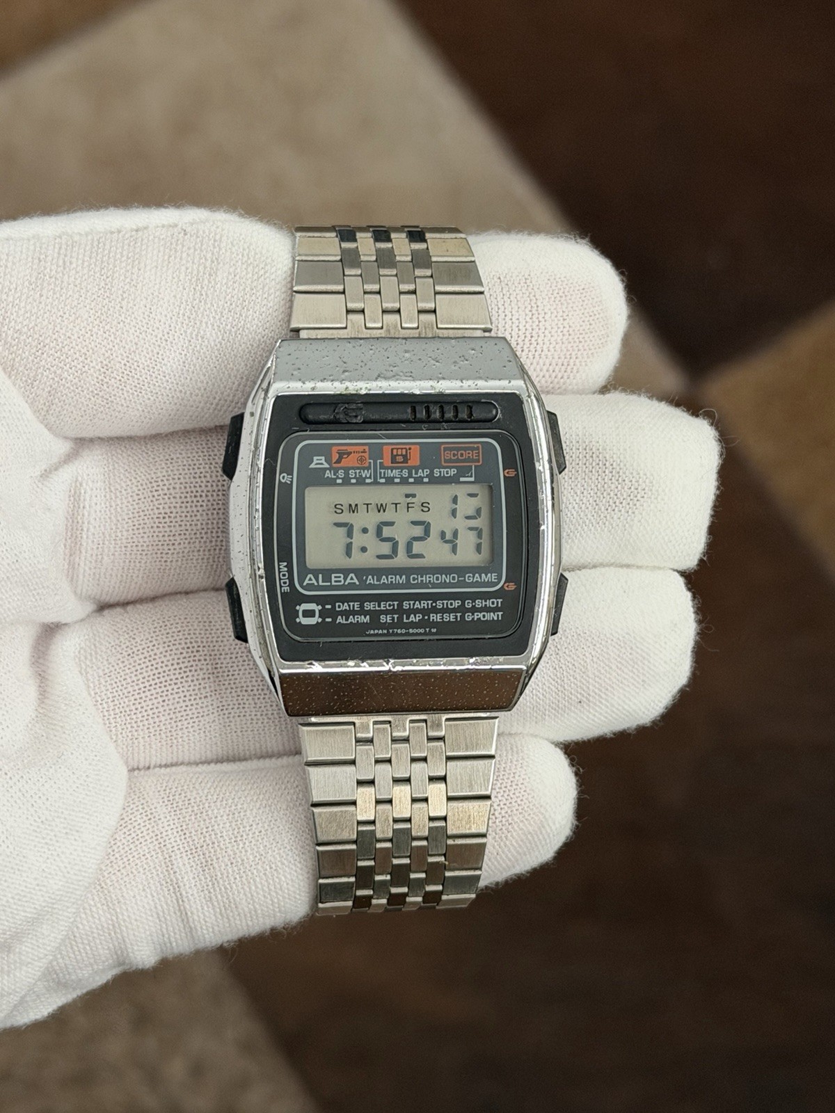 Rare Vintage Alba Alarm Chrono Game Y760-5000 Men’s Digital Sports Watch JDM 80s