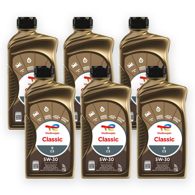 6 Liters Engine Oil Total Classic 9 C3 5W30 API SN Plus/Cf BMW LL-04 MB 229.52