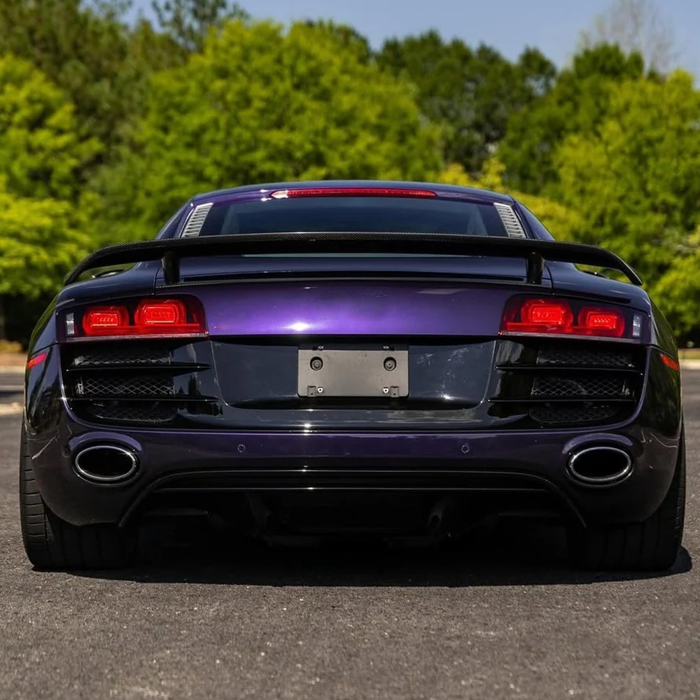 For Audi R8 GT V8 V10 Coupe 2008-2015 Real Carbon Rear Trunk Spoiler Sport Wing