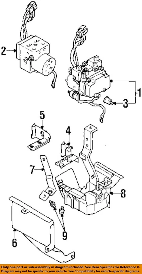 Conjunto de bomba de freno antibloqueo ABS OEM 97 98 99 Mitsubishi 3000GT Foto 3 de 4