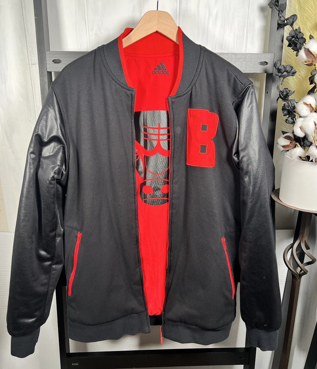 Starter Chicago Bulls X Adidas REVERSIBLE Varsity Jacket Size Large RAD EUC