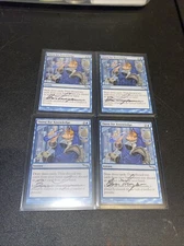 Magic The Gathering MTG 4x Play set Thirst For Knowledge Signed By Ben Thompson