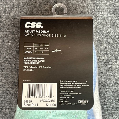 Low Cut Adult Socks Size Medium No Show 6 Pack - CSG Half Cushion - Picture 5 of 5
