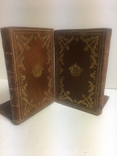 ANTIQUE VINTAGE PAIR LEATHER BOOK BOOKENDS - Picture 2 of 7