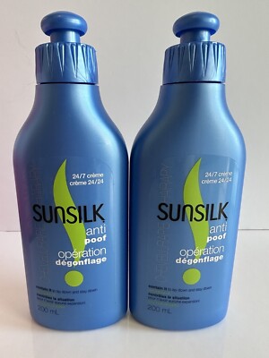 2 X Sunsilk 24/7 Creme Anti Poof 7 oz New As Pictured