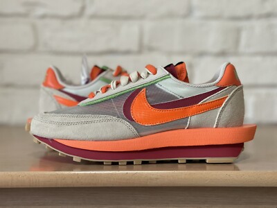 Nike LD Waffle SACAI CLOT Kiss of Death Orange Blaze Size 6 / 7.5W