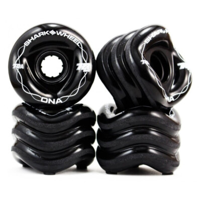 Shark Wheels DNA Longboard Rollen 72mm/78a (4er Set) schwarz Cruiser Carver