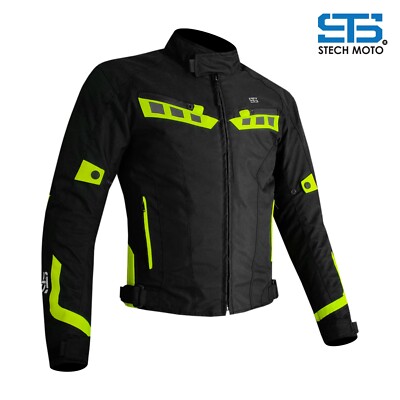 Blouson Moto Homme Stechmoto ST 850 Volcano - 3 Couches, 4 Saisons - Protections CE - Noir/Gris/Blanc