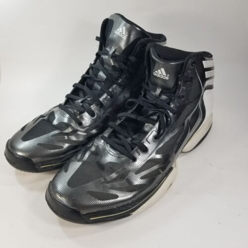 Adidas Mens Size 14 Adizero Crazy Light Basketball Mid Top Sneakers G59478 Black