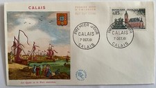 Timbre France Premier Jour FDC Yvert 1316 Calais 7 10 1961