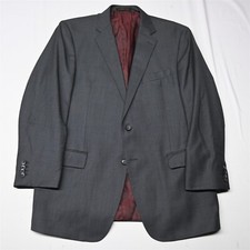 Jos A Bank Reserve 44L Gray Birdseye Zignone Wool Blazer Suit Jacket Sport Coat
