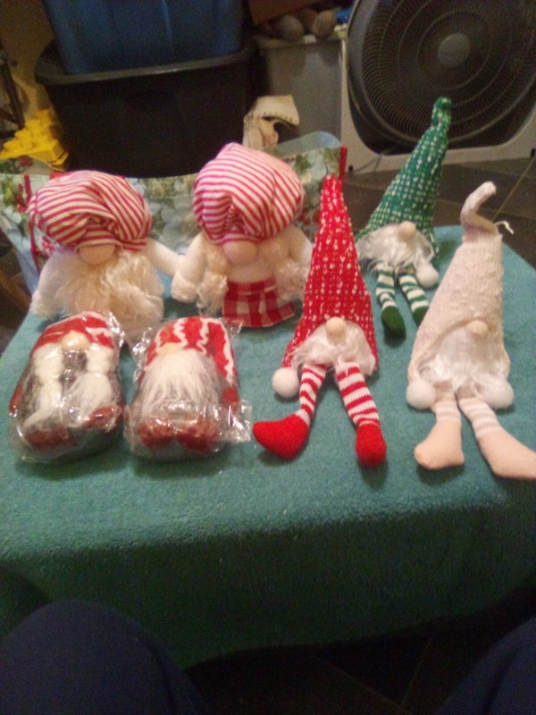 Lot Of 7Christmas Gnomes All New All Are 6+" Tall