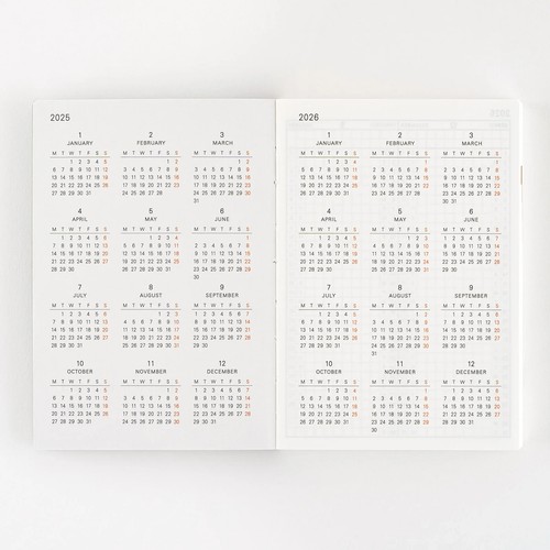 Hobonichi Techo 2026 Planner English version A6 size Monday Start life book - 第 5/9 張圖片