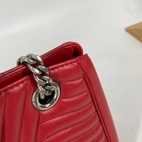 Bolso de Hombro LOUIS VUITTON M51497 Nueva Ola Cadena Doble Cadena Cuero Rojo - Imagen 7 de 15