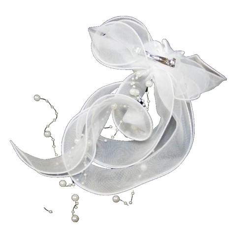 LELE SADOUGHI x LA LAKERS BASKETBALL NBA IVORY CLIP BOW  display picture 3