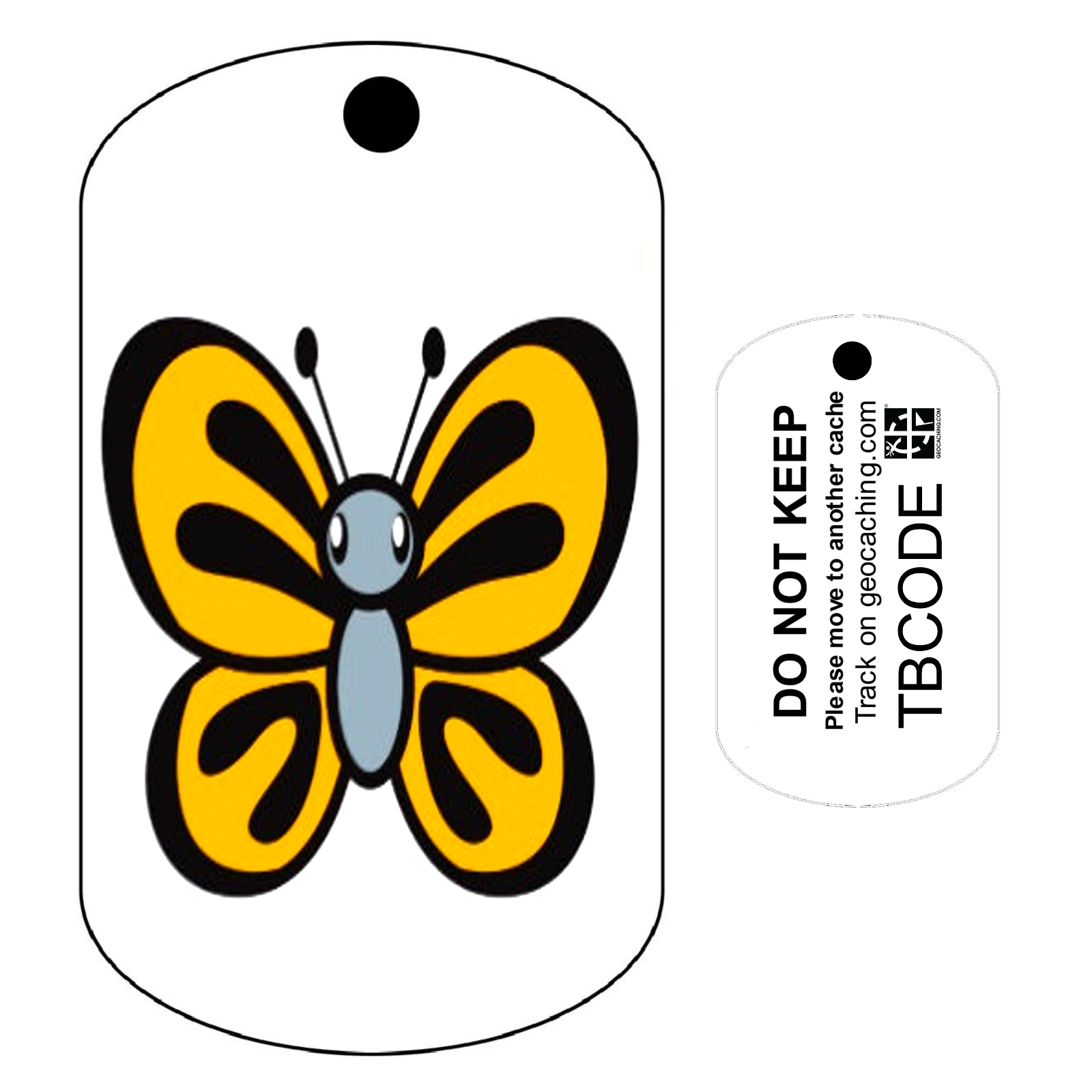 Butterfly (Travel Bug) For Geocaching - Trackable Tag - Unactivated