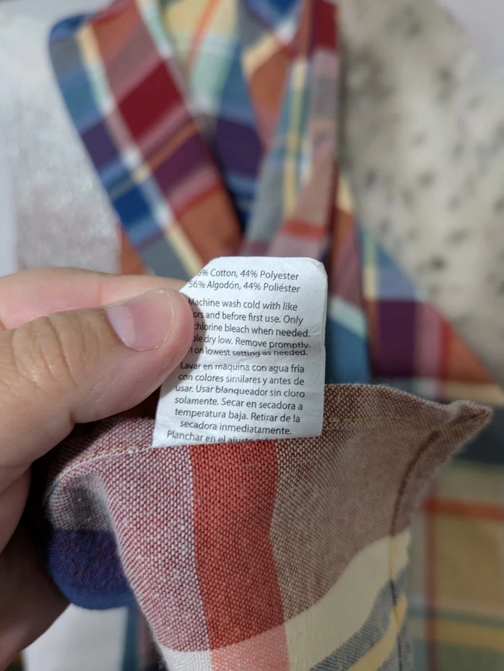 Mainstays 55 X 102 Rectangular Multicolor Rainbow Plaid Tablecloth - Image 4 of 4