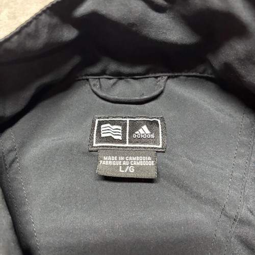 Vintage Adidas Shirt Mens XL Black Windshirt 1/4 Zip Climaproof Windbreaker Golf - Picture 4 of 8