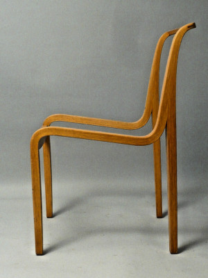 Knoll International Bill Stephens Stuhl gebogenes Schichtholz aus Buche