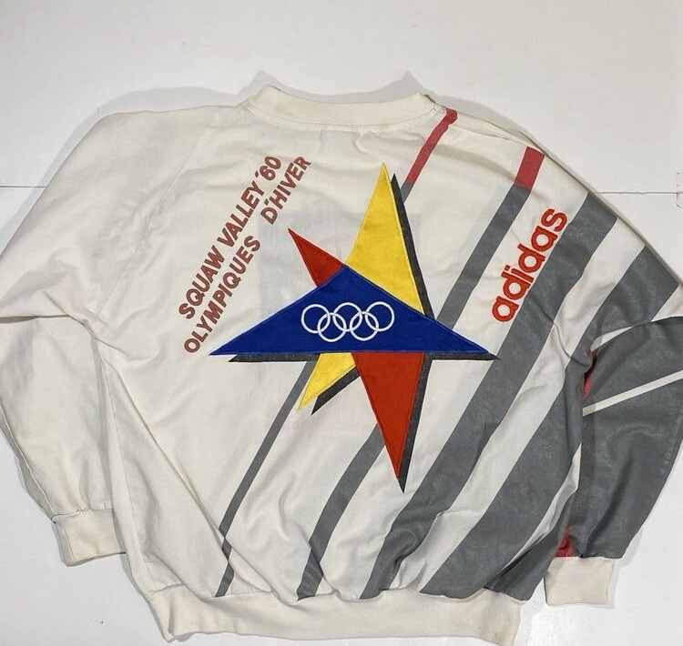 記念グッズ 1970-2002 adidas Historical Vintage Adidas Sweatshirt 1948 St Moritz Olympics Moscow