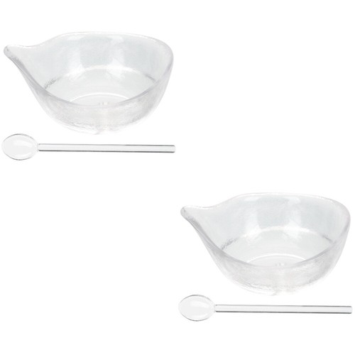 2 Sätze Schüssel Gesichtsöl Schüssel DIY Maskenschale mit Löffel