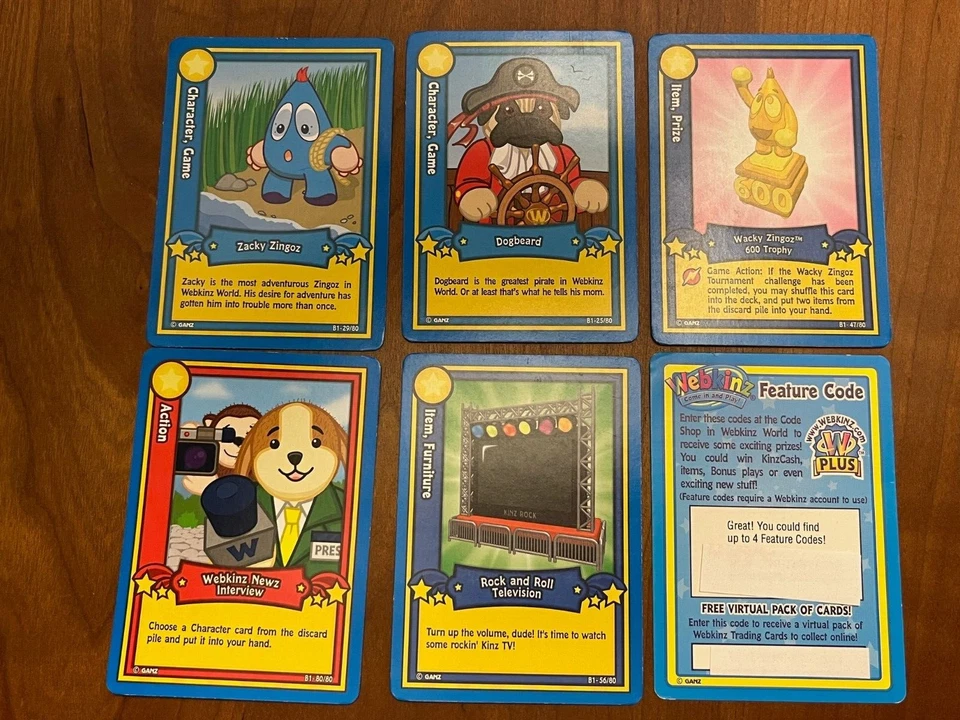 Webkinz Action, Character, Pet, Item, & Arcade Trading Game Cards - Image 2 of 3