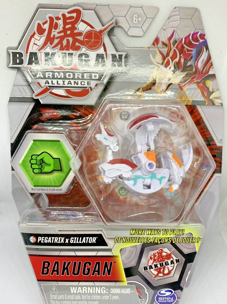 Bakugan Armored Alliance PEGATRIX x GILLATOR Fusion Gate Trainer * White Dragon