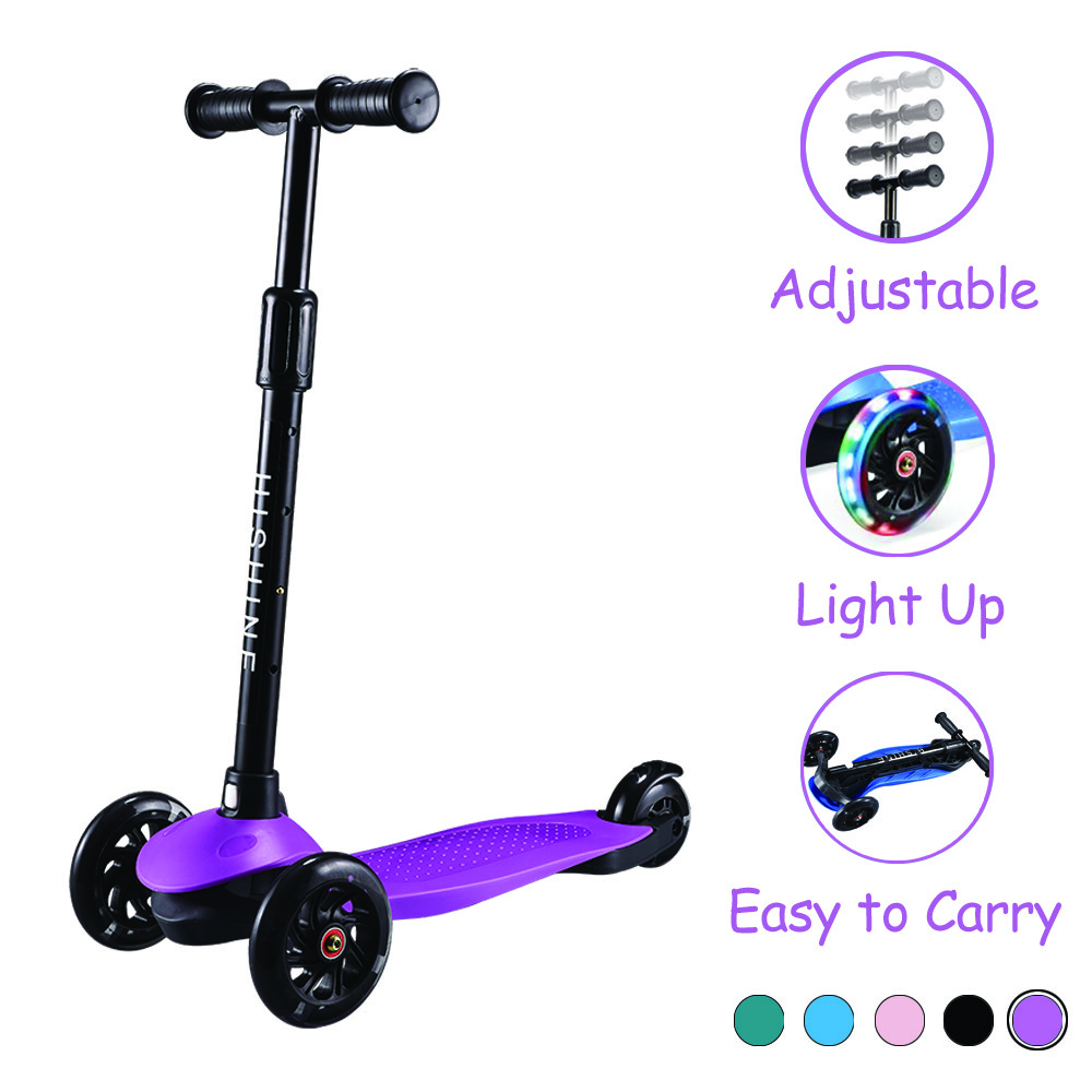 neon vybe kick scooter glider pink led for kids
