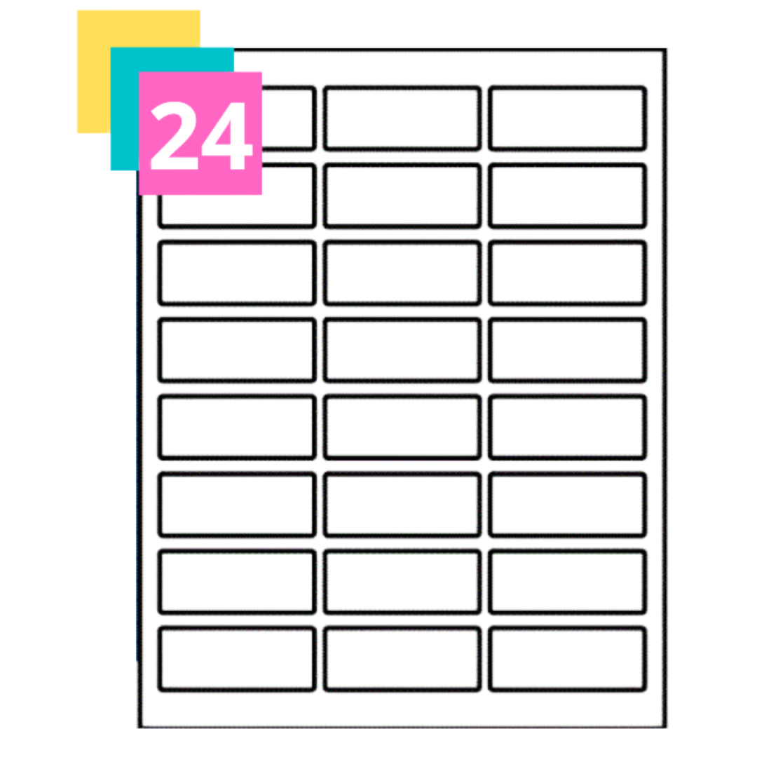 A4 Labels 24 Per Sheet Self Adhesive Sticky White Stickers Address