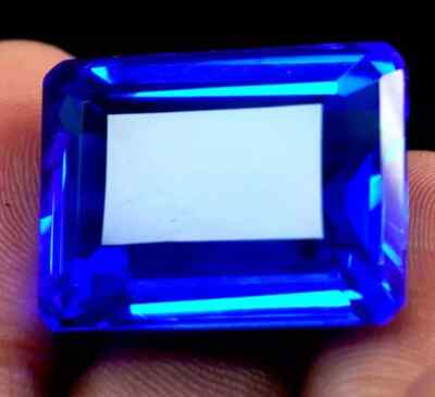 Extremely Rare Natural 179 Ct Emerald Shape Blue Topaz Certified Loose Gemstone