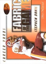 2000 Leaf Certified Fabric of the Game #FG65 Stephen Davis Redskins /750