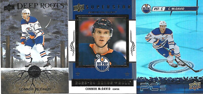 Connor McDavid - 2023-24 Upper Deck Inserts (3) - Deep Roots/Honor Roll/PC's