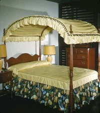 Vintage Stereo Realist Photo 3D Slide CANOPY BED