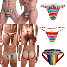 Men's Jockstrap Athletic Supporter Underwear Gym Workout Strap Briefs Thongs New