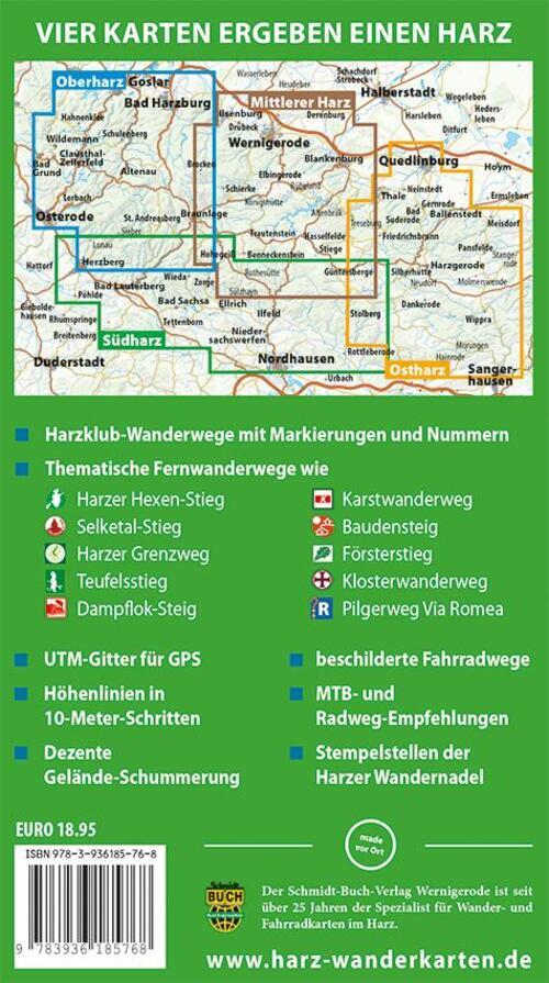 Thumbnail - Der Harz In 4 Teilen | Harzklub E. V. | Deutsch | Taschenbuch | Set |
