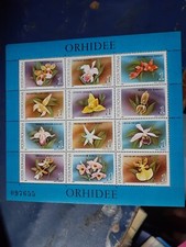 romania rumania orchids stamp minisheet mint