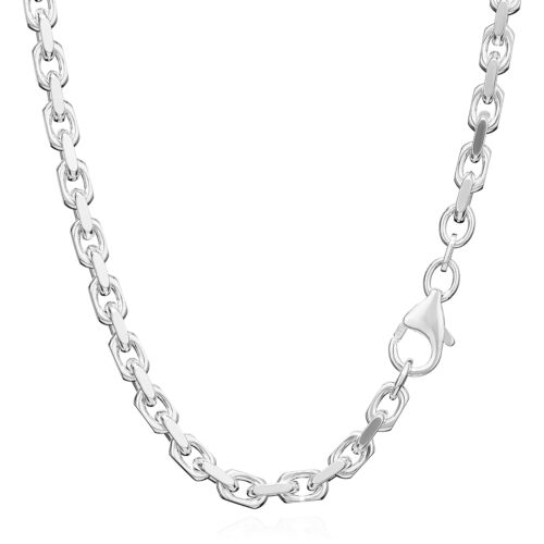 50cm Ankerkette Halskette Massiv 925 Sterlingsilber Diamantiert 3,8mm 30,5g 5892 - Bild 1 von 4