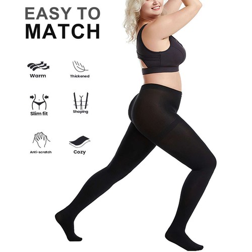 Women Shapewear Pantyhose Fleece Lined Thermal Tights High Waist Stockings Warm - Picture 14 of 18
