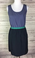 Banana Republic Women’s Multicolor Color Block Round Neck Blouson Dress Size 4