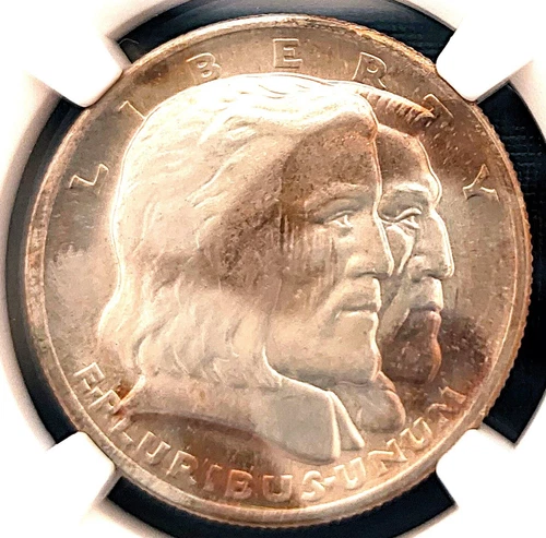 1936 50 C Long Island , NGC MS 64  , nice  silver coin       #1903. # 60-19