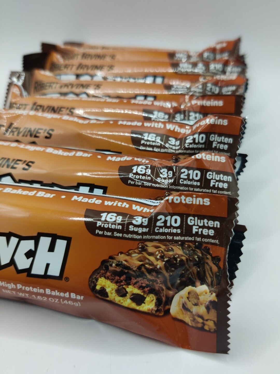 8 Robert Irvine Fit Crunch CHOCOLATE CHIP COOKIE DOUGH Protein Bars 1