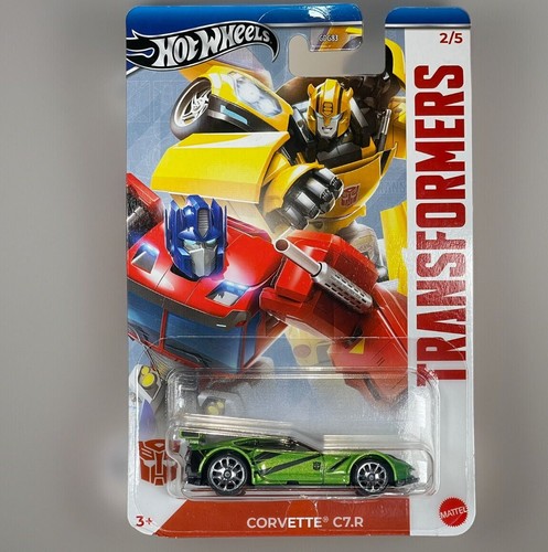 Corvette C7 R 2024 Hot Wheels Transformers Series 2/5 verde nuevo - Imagen 2 de 9