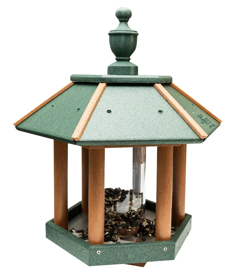 ALIMENTADOR DE SEMILLAS PARA PÁJAROS GAZEBO - Polivinilo Amish a prueba de desvanecimiento y putrefacción a prueba de clima hecho a mano EE. UU. Foto 2 de 4