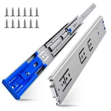 Soft Close Heavy Duty Drawer Slides 1 Pair 16 Inch Full Extension Ball Bearin...