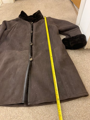 Higgs vera pelliccia di pecora cappotto shearling giacca Toscana L UK14 US10 EU42 - Foto 14 di 20