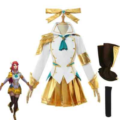 LOL Lux Cosplay Costume LOL Battle Academia Prestige Lux Cosplay Costumes &