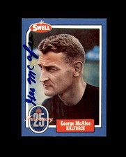 George McAfee Signed HOF 1988 Swell Greats Chicago Bears Autograph