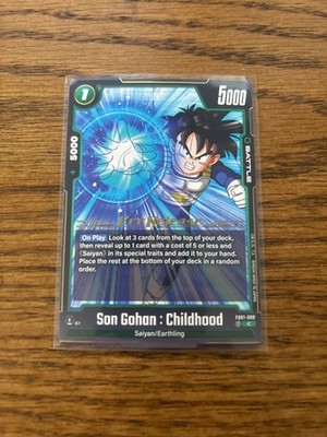 Son Gohan Childhood FB01-088 C Battle Card Dragon Ball Super Pre Release