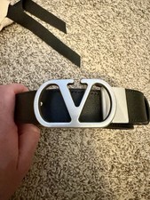 Valentino Garavani Men VLogo Signature Reversible Belt 90cm Italy Black/Navy