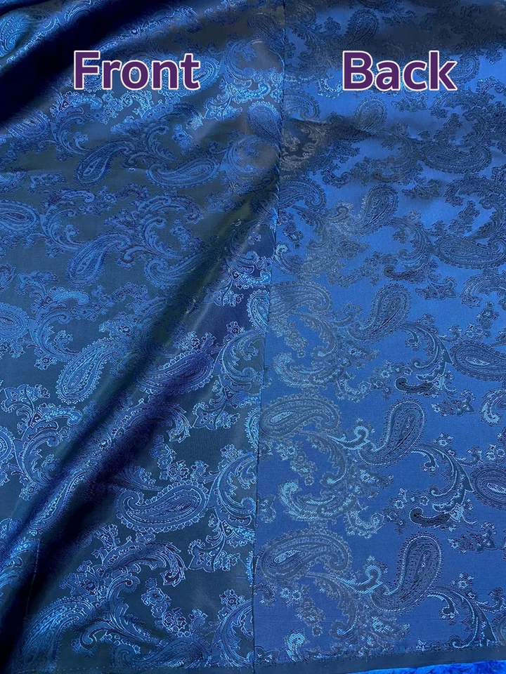 Cupro Bemberg Lining Paisley Jacquard Fabric Material 60"W Jackets Suits Shirts - Image 4 of 4
